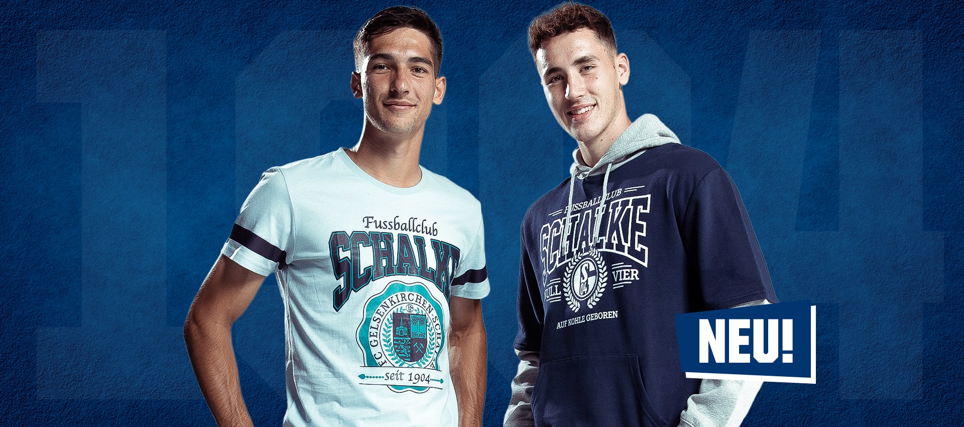 Shirt Fußball Fanartikel Fanshop VIMAVERTRIEB® Kapuzen Sweatshirt Jacke Schalke Schriftzug 