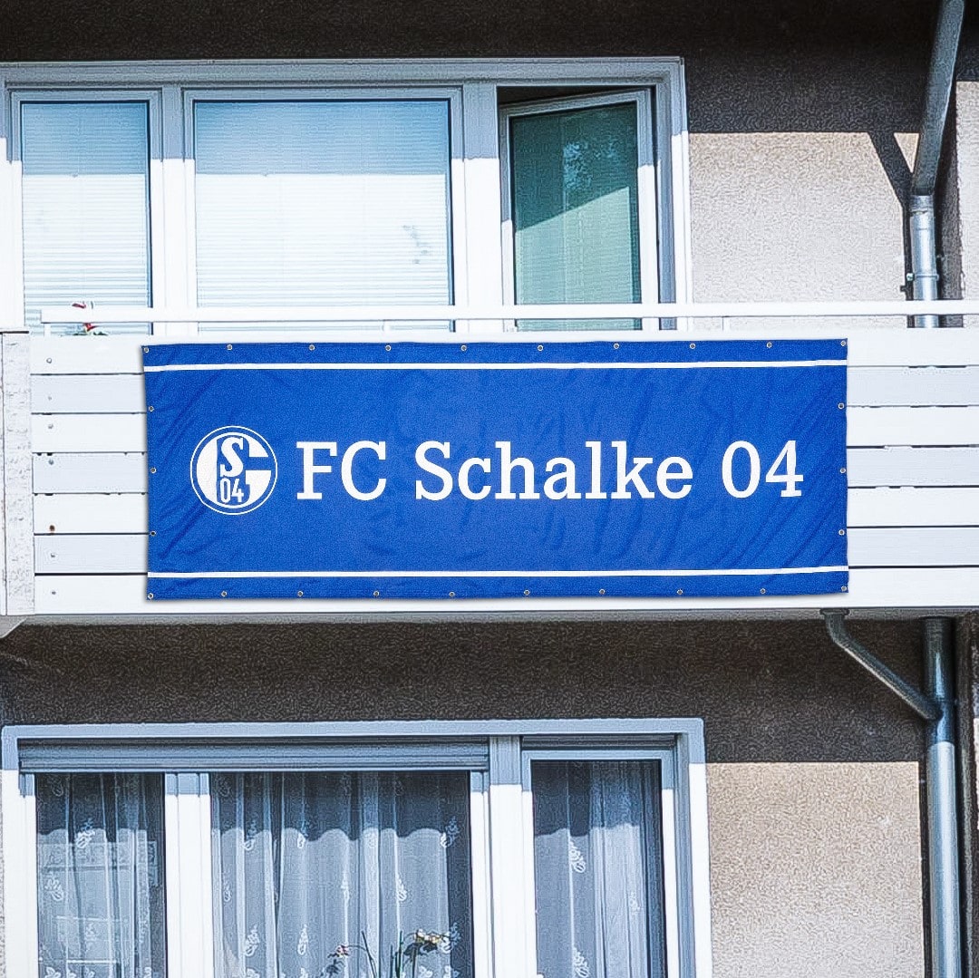 Schalke Balkonfahne