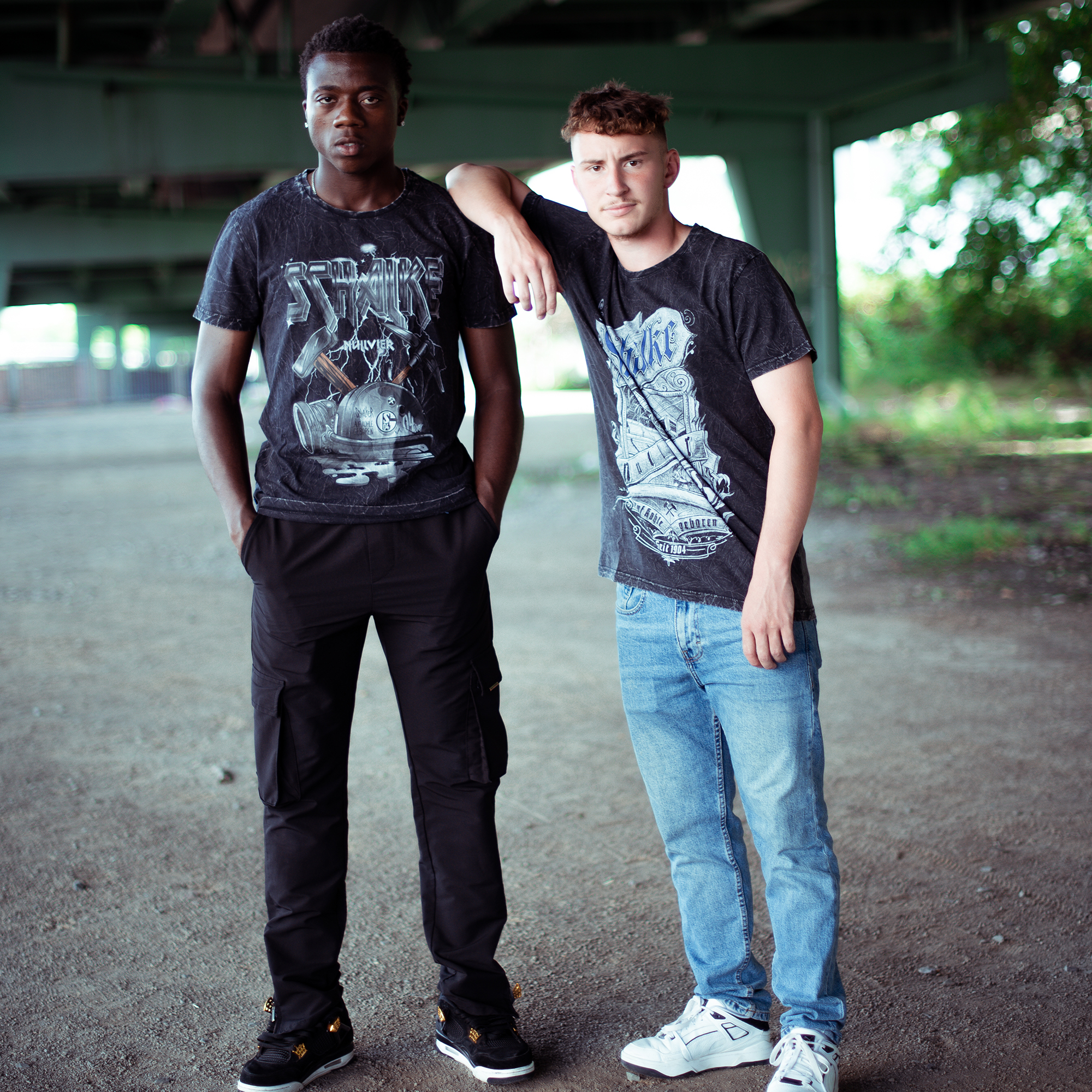 T-Shirt Schalke washed grey
